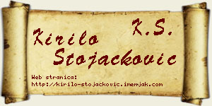 Kirilo Stojačković vizit kartica